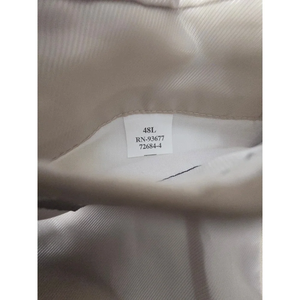 Stafford Faux Suede Blazer Mens Tan Camel 3 Button Sport Coat Jacket Notch 42R